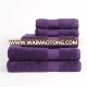 purple cotton oekotex waffle weave drying hand towels with printing words or logo