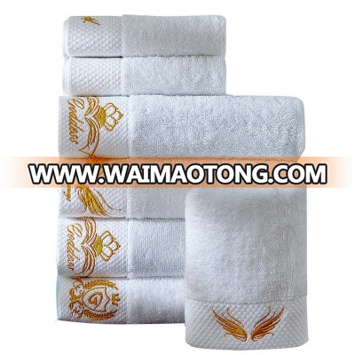 Custom logo wholesale egyptian 100% cotton towels sets  600g from europe