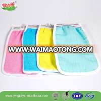 Color doubles disposable gloves shower bath wash glove disposable towel viscose fibre